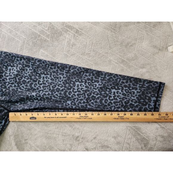 ZYIA Active Legging Blue Black Cheetah Print Ruched Backside Sz 20 Butt Lifting - Picture 7 of 11